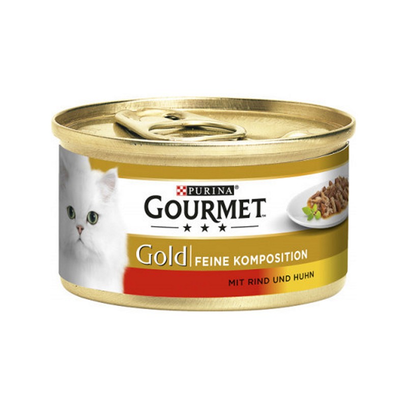 Gourmet gold pre maky s hovdzm a kuraom 85 g